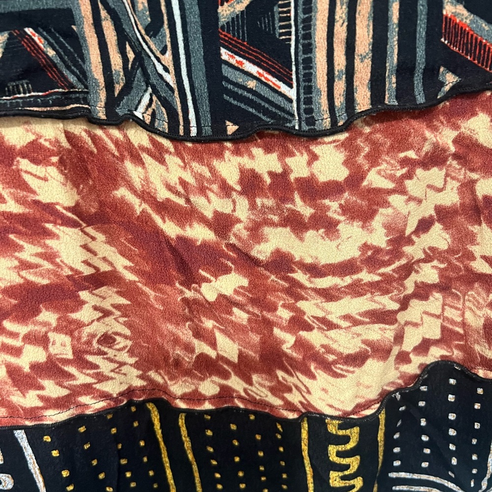 John Mark Multicolor Patchwork Button-Down Tunic … - image 6